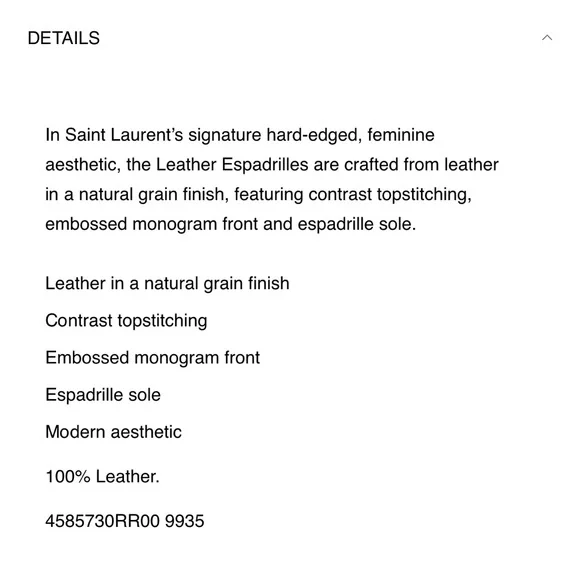 Saint Laurent beige leather espadrilles with box and dust bag - Picture 8 of 8